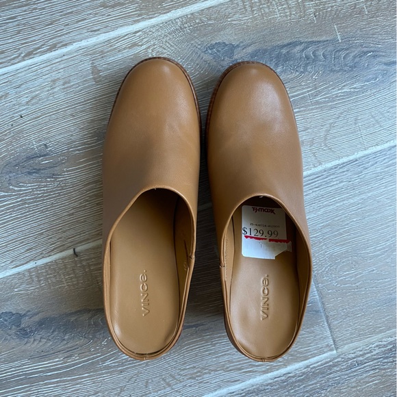 Vince Navina Leather Clog Mule Brown - Picture 2 of 15